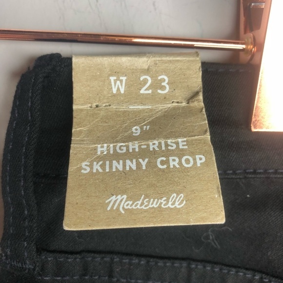NWT Madewell 9” High-Rise Skinny Crop Black - Picture 6 of 8